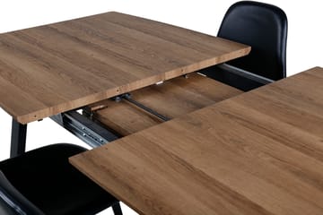 Inca Matgrupp 160 cm Rektangulär med 4 Polar stolar - Svart - Möbler - Bord & matgrupp - Matgrupp