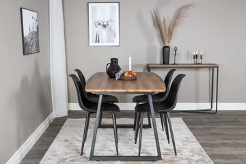 Inca Matgrupp 160 cm Rektangulär med 4 Polar stolar - Svart - Möbler - Bord & matgrupp - Matgrupp
