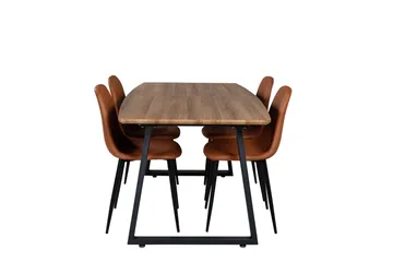 Inca Matgrupp 160 cm Rektangulär med 4 Polar stolar - Möbler - Bord & matgrupp - Matgrupp