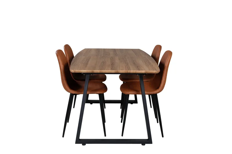 Inca Matgrupp 160 cm Rektangulär med 4 Polar stolar - Möbler - Bord & matgrupp - Matgrupp