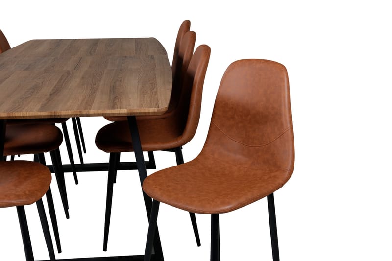 Inca Matgrupp 160 cm Rektangulär med 8 Polar stolar - Möbler - Bord & matgrupp - Matgrupp