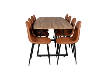 Inca Matgrupp 160 cm Rektangulär med 8 Polar stolar - Möbler - Bord & matgrupp - Matgrupp