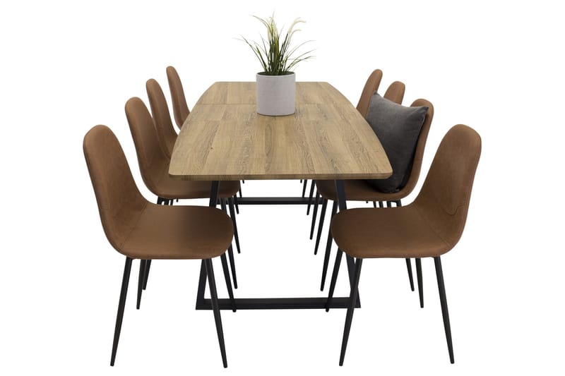 Inca Matgrupp 160 cm Rektangulär med 8 Polar stolar - Möbler - Bord & matgrupp - Matgrupp