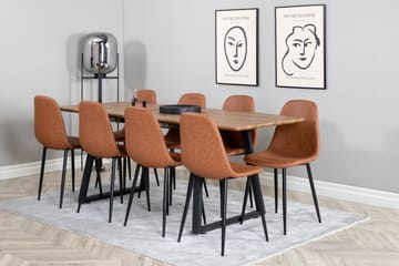 Inca Matgrupp 160 cm Rektangulär med 8 Polar stolar - Möbler - Bord & matgrupp - Matgrupp
