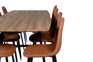 Inca Matgrupp 160 cm Rektangulär med 8 Polar stolar - Möbler - Bord & matgrupp - Matgrupp