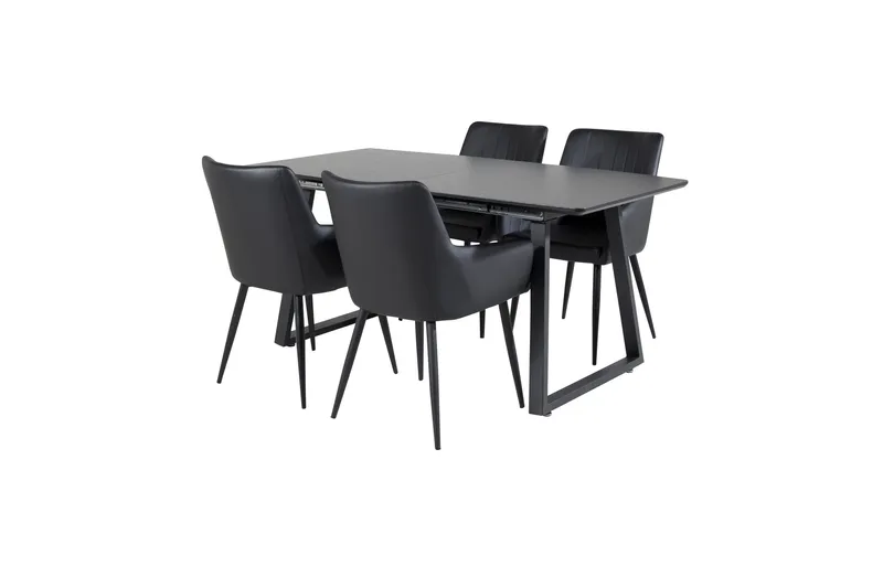 Inca Matgrupp Förlängningsbar 160 cm Rektangulär med 4 Comfort stolar - Möbler - Bord & matgrupp - Matgrupp