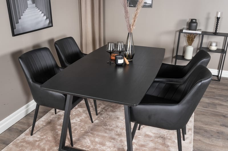 Inca Matgrupp Förlängningsbar 160 cm Rektangulär med 4 Comfort stolar - Möbler - Bord & matgrupp - Matgrupp