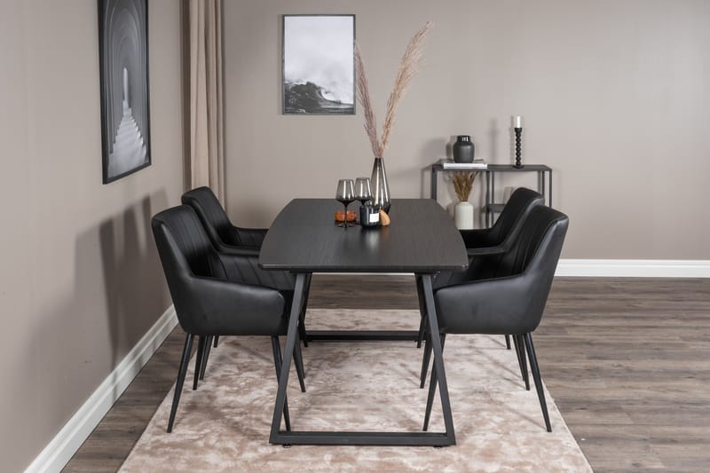 Inca Matgrupp Förlängningsbar 160 cm Rektangulär med 4 Comfort stolar - Möbler - Bord & matgrupp - Matgrupp