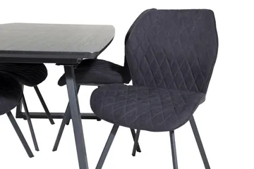 Inca Matgrupp Förlängningsbar 160 cm Rektangulär med 4 Gemma stolar - Möbler - Bord & matgrupp - Matgrupp