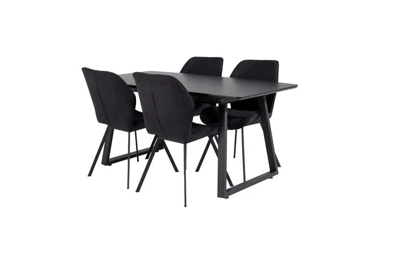 Inca Matgrupp Förlängningsbar 160 cm Rektangulär med 4 Gemma stolar - Möbler - Bord & matgrupp - Matgrupp