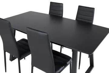 Inca Matgrupp Förlängningsbar 160 cm Rektangulär med 4 Slim stolar - Möbler - Bord & matgrupp - Matgrupp