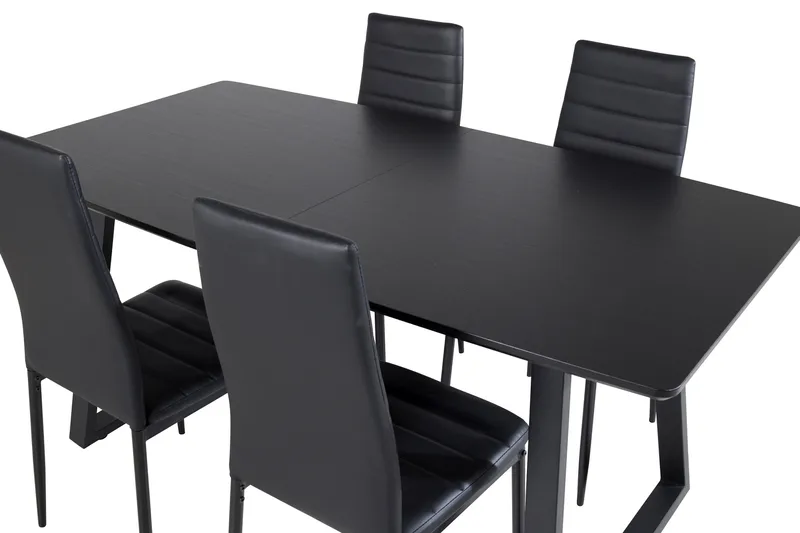 Inca Matgrupp Förlängningsbar 160 cm Rektangulär med 4 Slim stolar - Möbler - Bord & matgrupp - Matgrupp