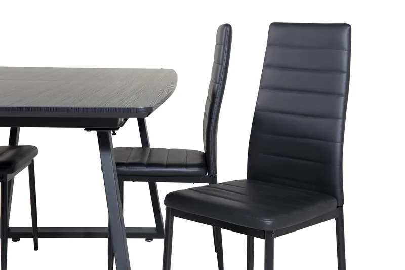 Inca Matgrupp Förlängningsbar 160 cm Rektangulär med 4 Slim stolar - Möbler - Bord & matgrupp - Matgrupp
