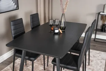 Inca Matgrupp Förlängningsbar 160 cm Rektangulär med 4 Slim stolar - Möbler - Bord & matgrupp - Matgrupp