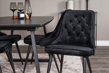 Inca Matgrupp Förlängningsbar 160 cm Rektangulär med 4 Velvet Deluxe stolar - Möbler - Bord & matgrupp - Matgrupp