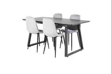 Inca Matgrupp Förlängningsbar 160 cm Rektangulär med 4 Polar stolar - Möbler - Bord & matgrupp - Matgrupp
