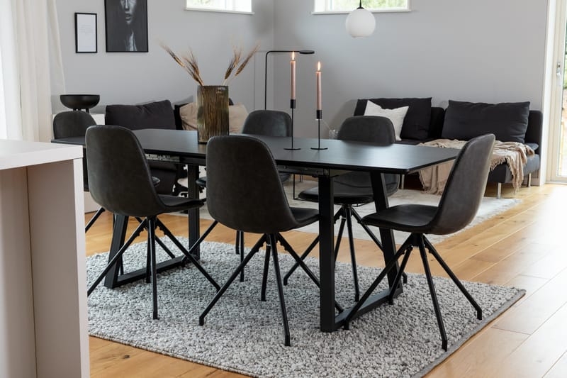 Inca Matgrupp Förlängningsbar 160 cm Rektangulär med 6 Polar stolar - Möbler - Bord & matgrupp - Matgrupp