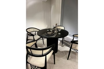 Indumati Matgrupp Rund - Svart/Vit - Möbler - Bord & matgrupp - Matgrupp