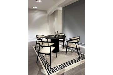 Indumati Matgrupp Rund - Svart/Vit - Möbler - Bord & matgrupp - Matgrupp