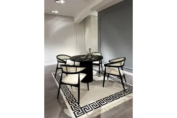 Indumati Matgrupp Rund - Svart/Vit - Möbler - Bord & matgrupp - Matgrupp