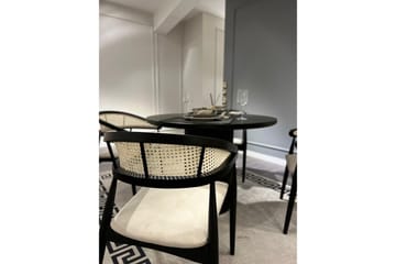 Indumati Matgrupp Rund - Svart/Vit - Möbler - Bord & matgrupp - Matgrupp