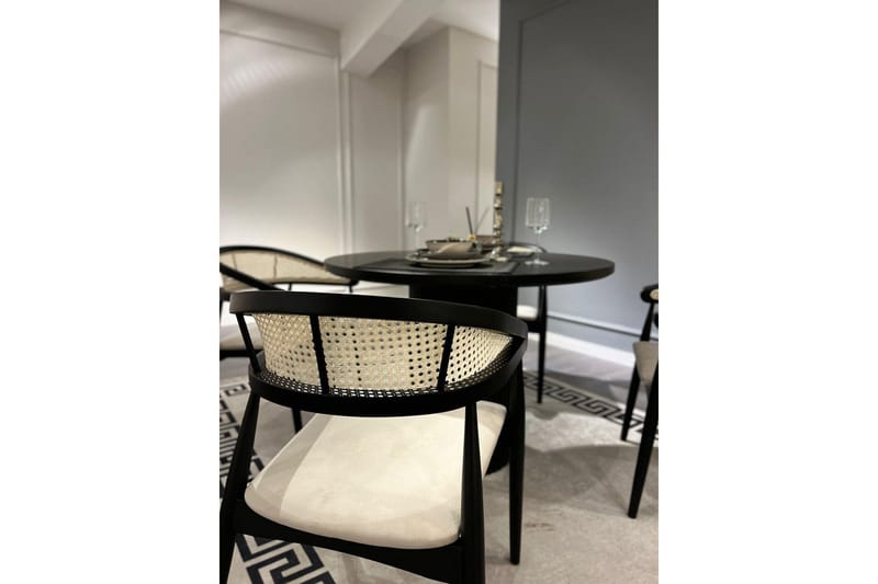 Indumati Matgrupp Rund - Svart/Vit - Möbler - Bord & matgrupp - Matgrupp