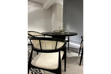 Indumati Matgrupp Rund - Svart/Vit - Möbler - Bord & matgrupp - Matgrupp