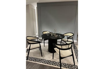 Indumati Matgrupp Rund - Svart/Vit - Möbler - Bord & matgrupp - Matgrupp