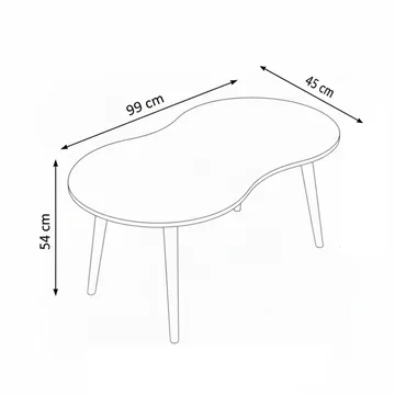 Indumati Soffbord 99 cm - Valnöt - Möbler - Bord & matgrupp - Soffbord