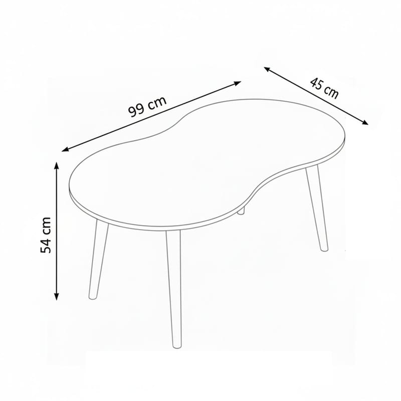 Indumati Soffbord 99 cm - Valnöt - Möbler - Bord & matgrupp - Soffbord