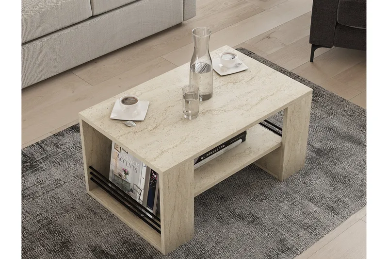 Iris Soffbord 80 cm Beige - Beige - Möbler - Bord & matgrupp - Soffbord