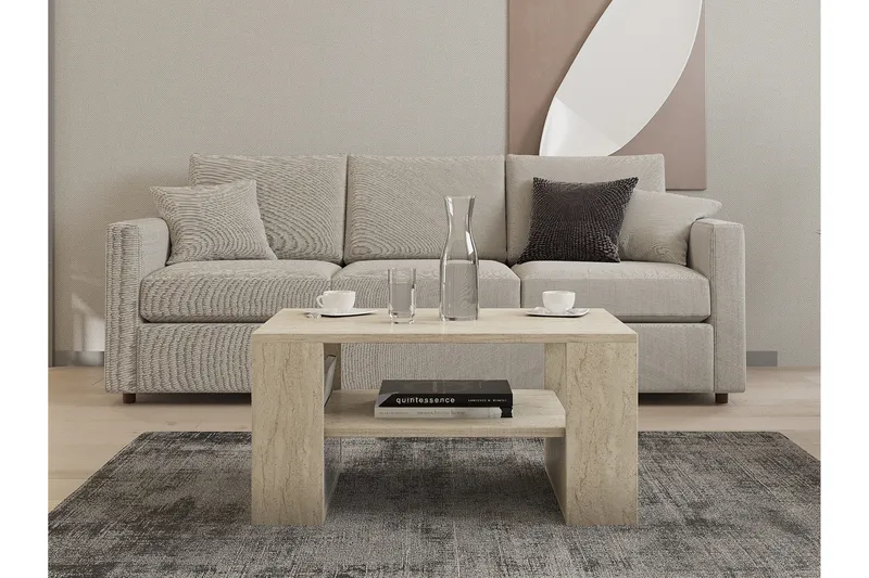 Iris Soffbord 80 cm Beige - Beige - Möbler - Bord & matgrupp - Soffbord