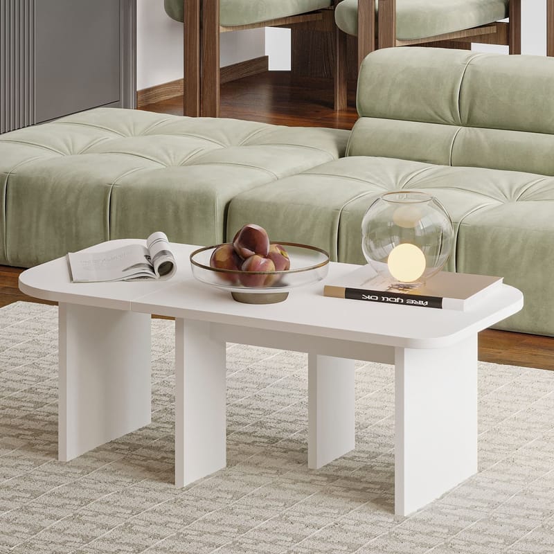 Iris Soffbordsset 90x35x45 cm - Vit - Möbler - Bord & matgrupp - Soffbord