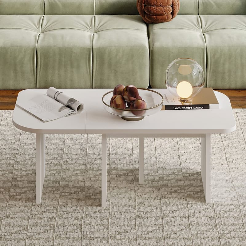 Iris Soffbordsset 90x35x45 cm - Vit - Möbler - Bord & matgrupp - Soffbord