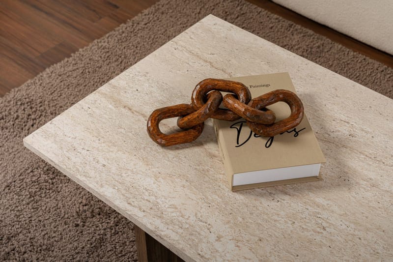 Isami Soffbord 119x40x60 cm - Travertin, Venezia-valnöt - Möbler - Bord & matgrupp - Soffbord