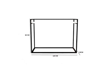 Isil Sminkbord 120x35 cm - Guld/Vit - Möbler - Bord & matgrupp - Sminkbord & toalettbord