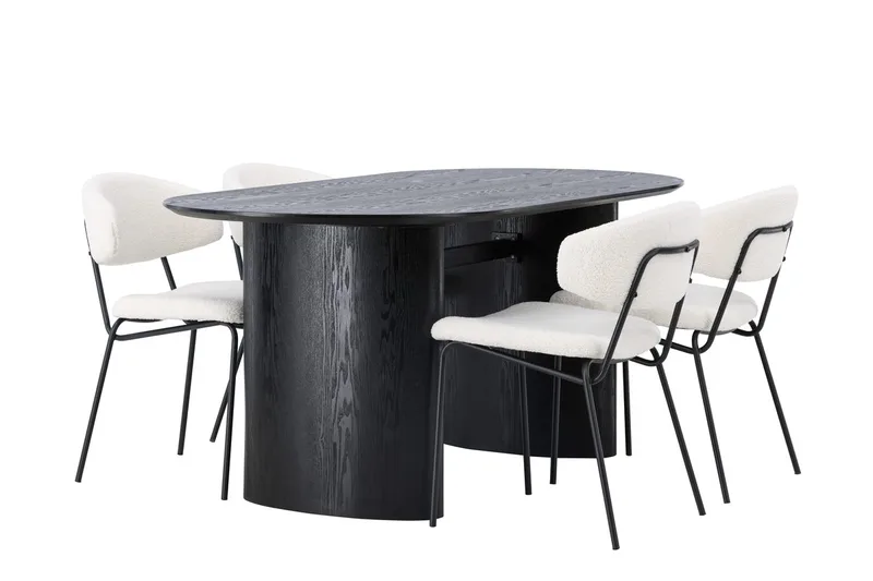 Isolde Matbord 180x90 cm med 4 Chico Matstol