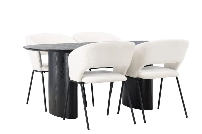 Isolde Matbord 180x90 cm med 4 Day Matstol - Möbler - Bord & matgrupp - Matgrupp