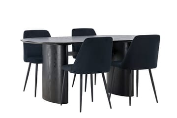 Isolde Matbord 180x90 cm med 4 Night Matstol - Möbler - Bord & matgrupp - Matgrupp