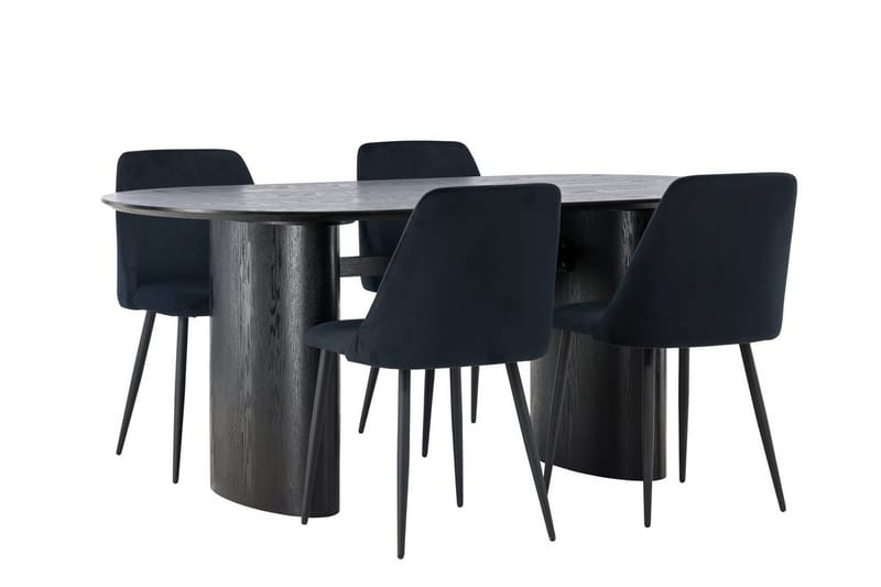 Isolde Matbord 180x90 cm med 4 Night Matstol - Möbler - Bord & matgrupp - Matgrupp