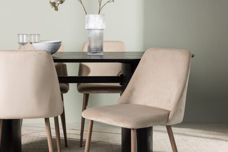 Isolde Matbord 180x90 cm med 4 Night Matstol - Möbler - Bord & matgrupp - Matgrupp
