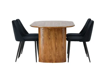 Isolde Matbord 180x90 cm med 4 Night Matstol - Möbler - Bord & matgrupp - Matgrupp