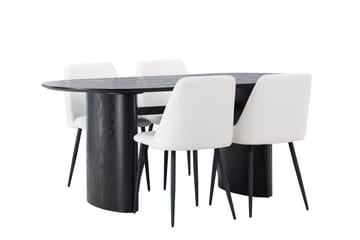 Isolde Matbord 180x90 cm med 4 Night Matstol - Möbler - Bord & matgrupp - Matgrupp
