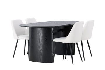 Isolde Matbord 180x90 cm med 4 Night Matstol - Möbler - Bord & matgrupp - Matgrupp