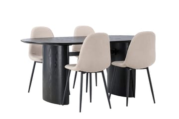 Isolde Matbord 180x90 cm med 4 Polar Matstol - Möbler - Bord & matgrupp - Matgrupp