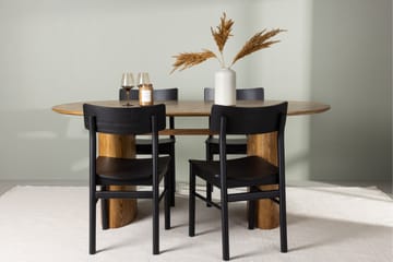 Isolde Matgrupp 180 cm Oval med 4 Montros Stolar - Svart - Möbler - Bord & matgrupp - Matgrupp