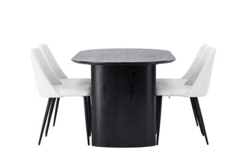 Isolde Matgrupp 180 cm Oval med 4 Night stolar - Svart - Möbler - Bord & matgrupp - Matgrupp