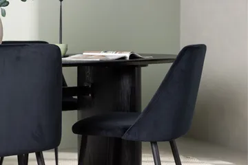 Isolde Matgrupp 180 cm Oval med 4 Night stolar - Svart - Möbler - Bord & matgrupp - Matgrupp