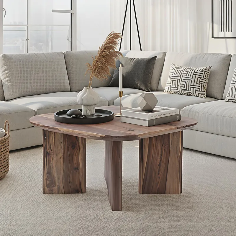 Ivoano Soffbord 60 cm Lantlig stil - Varm mörkbrun - Möbler - Bord & matgrupp - Soffbord