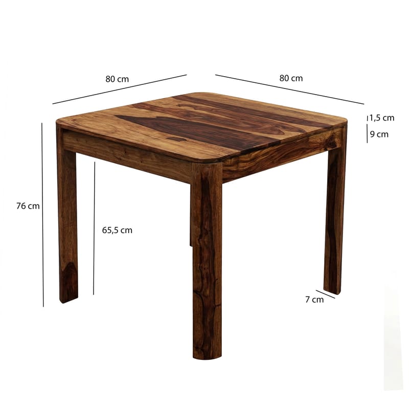Ivoela Matbord 80 cm - Varm mörkbrun - Möbler - Bord & matgrupp - Matbord & köksbord